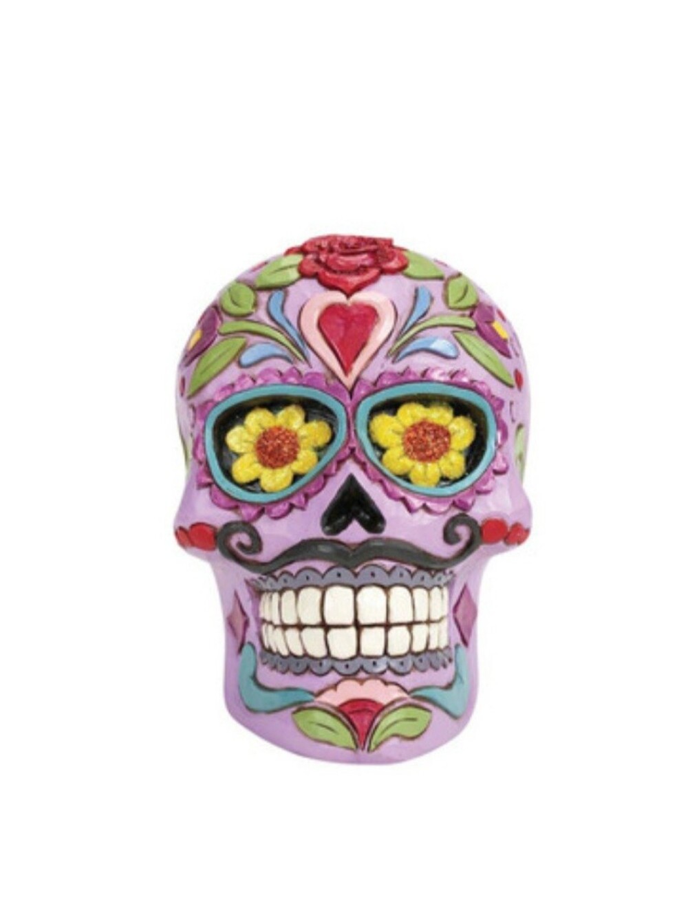 Jim Shore Day of the Dead Sugar Skull Colorful Calavera Halloween Decor Enesco